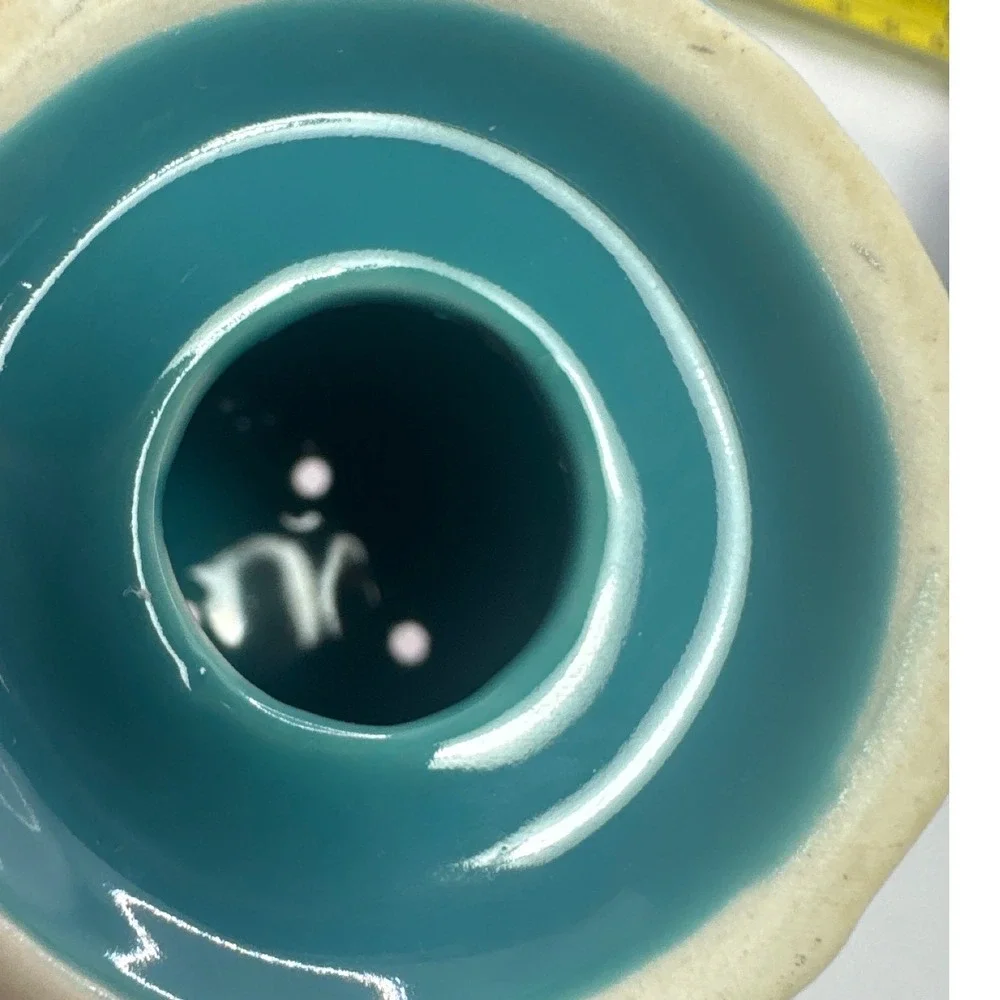 The Pioneer Woman Salt and Pepper Shakers Set Teal‎ Floral Stoneware Excellent